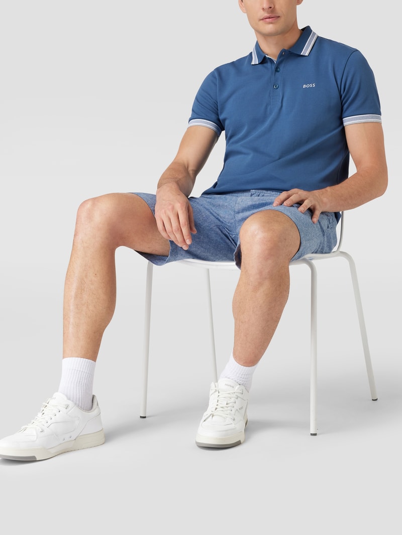 Shorts mit elastischem Bund in blau