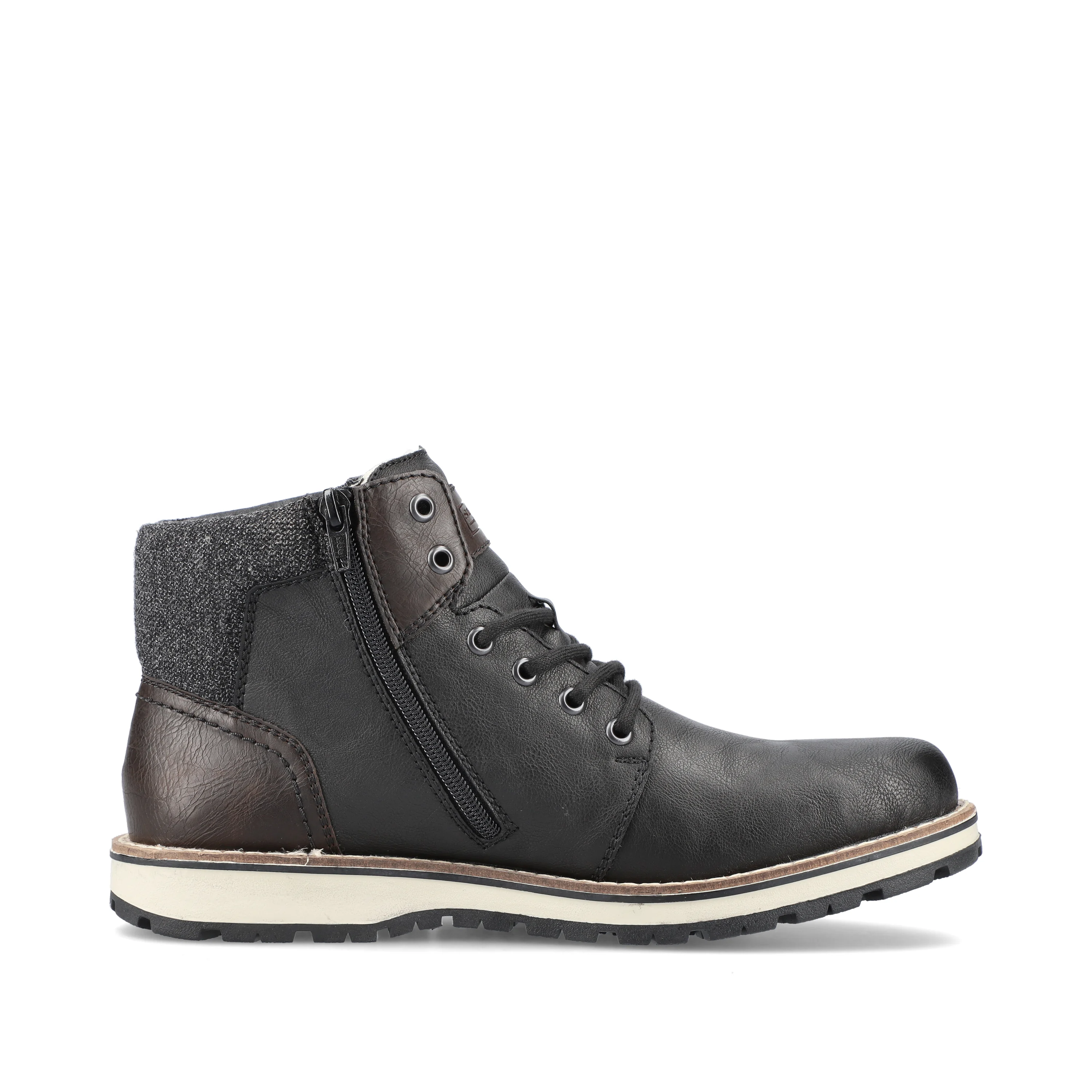 Rieker Herren Schnürstiefel asphaltschwarz