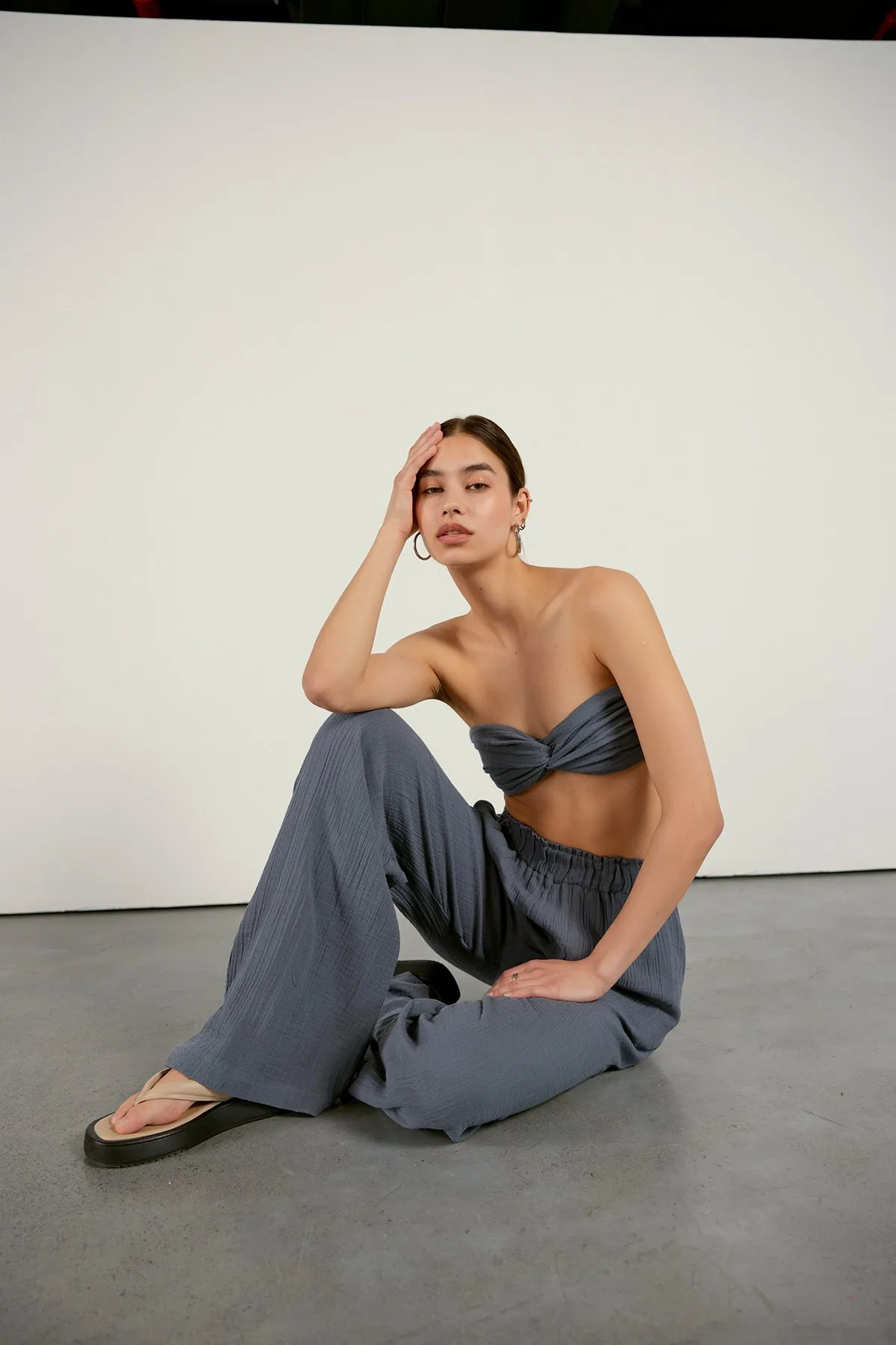 VATKALI  Musselin-Bustier geräuchert