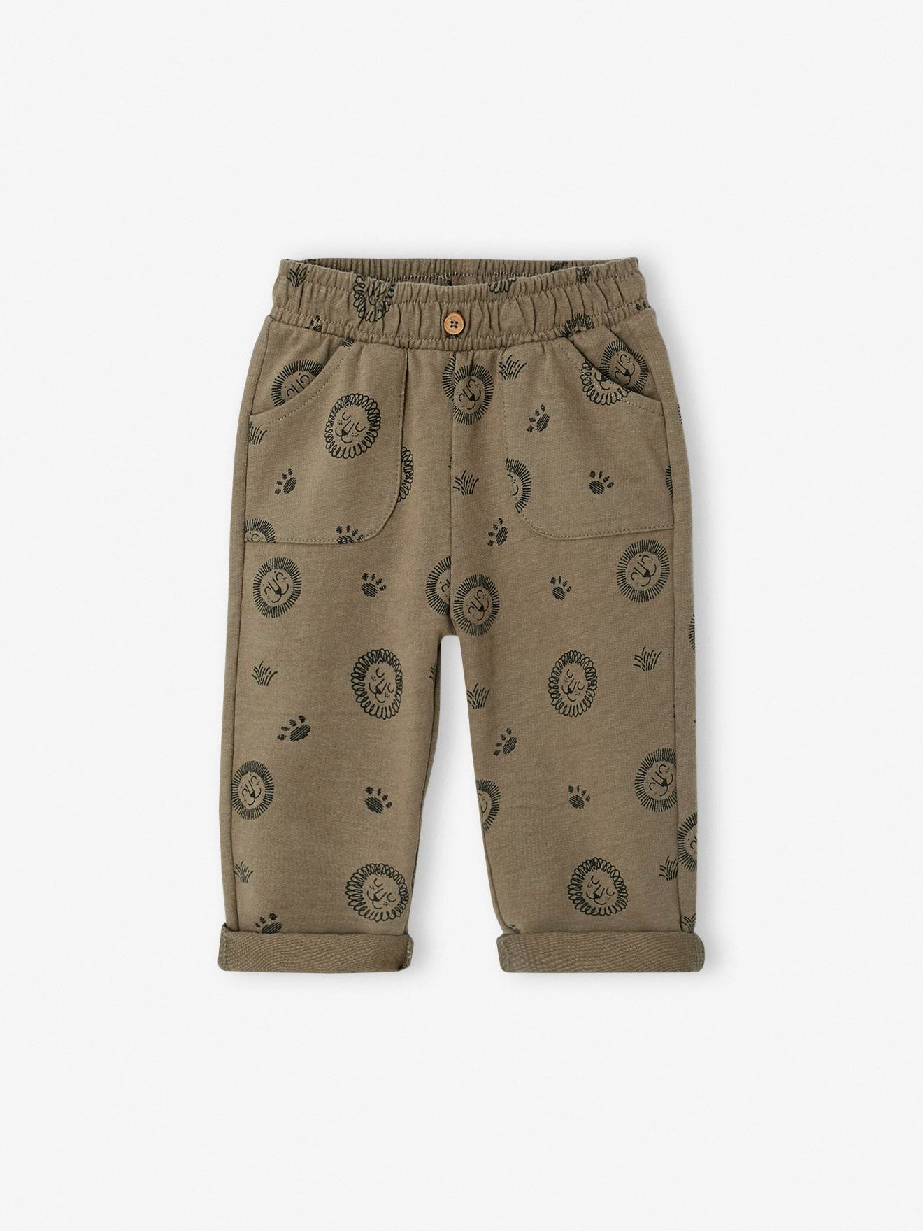 Vertbaudet Baby Joggpants Oeko-Tex - khaki löwe