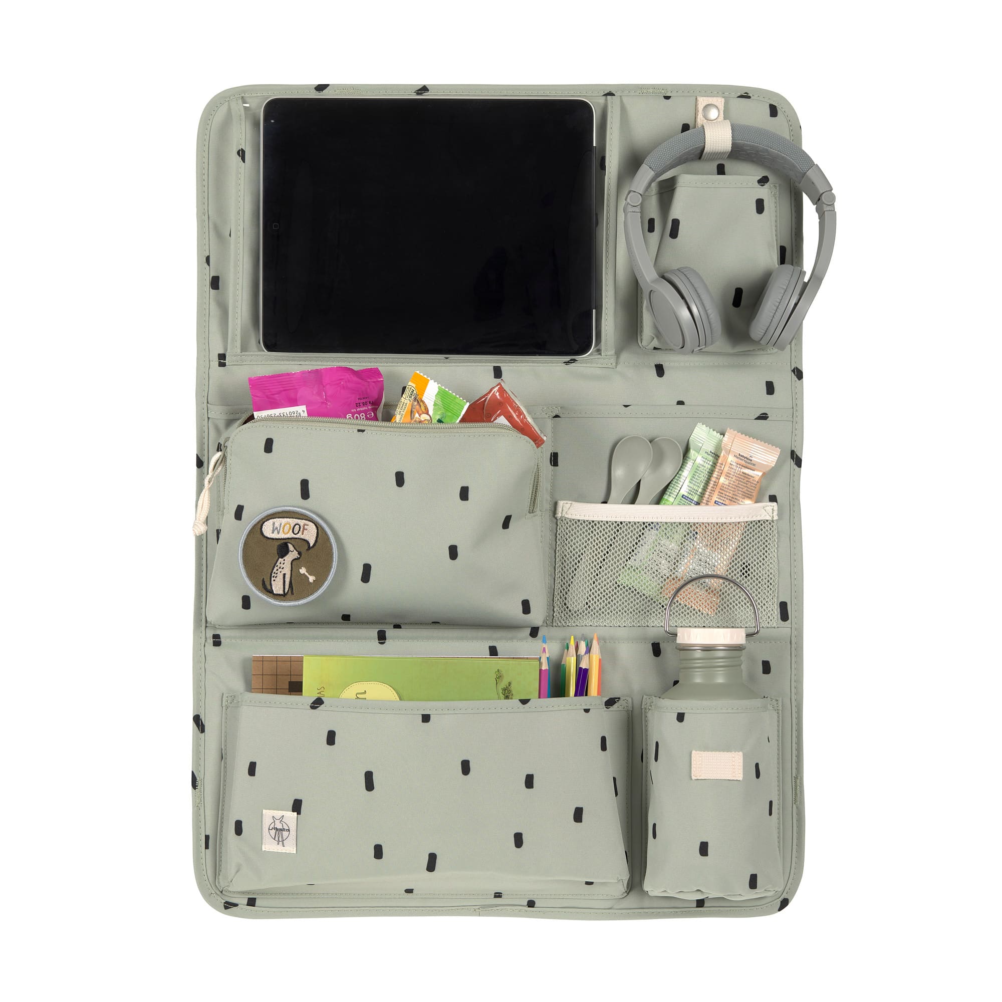 Auto Organizer Kinder - Happy Prints, Oliv