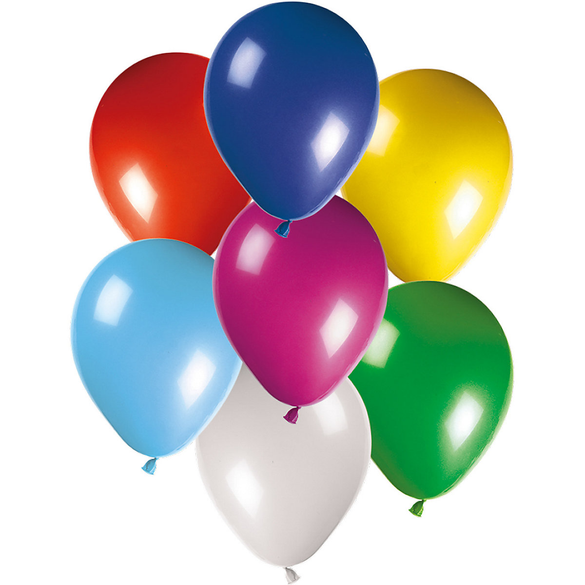 Luftballons 30 cm, 12 Stück in verschiedenen kräftigen Farben