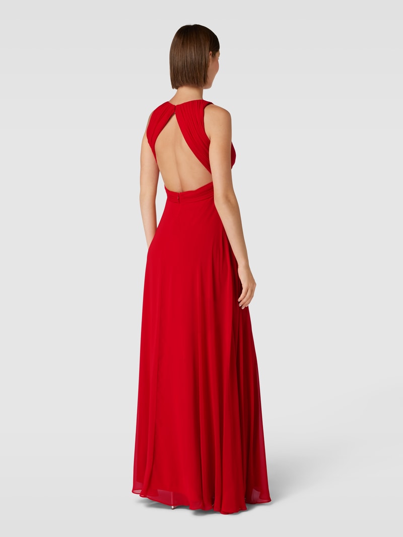 Abendkleid mit Taillenpasse in rot