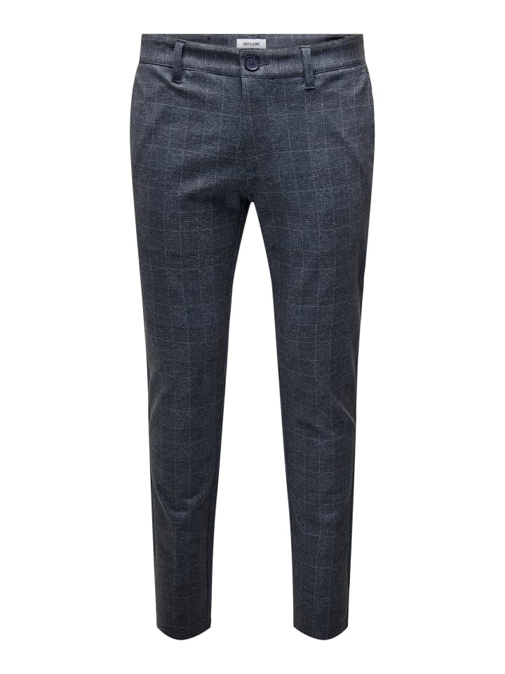 Only&Sons Stoffhose Karierte Stretch Chino Trousers ONSMARK in Blau günstig kaufen