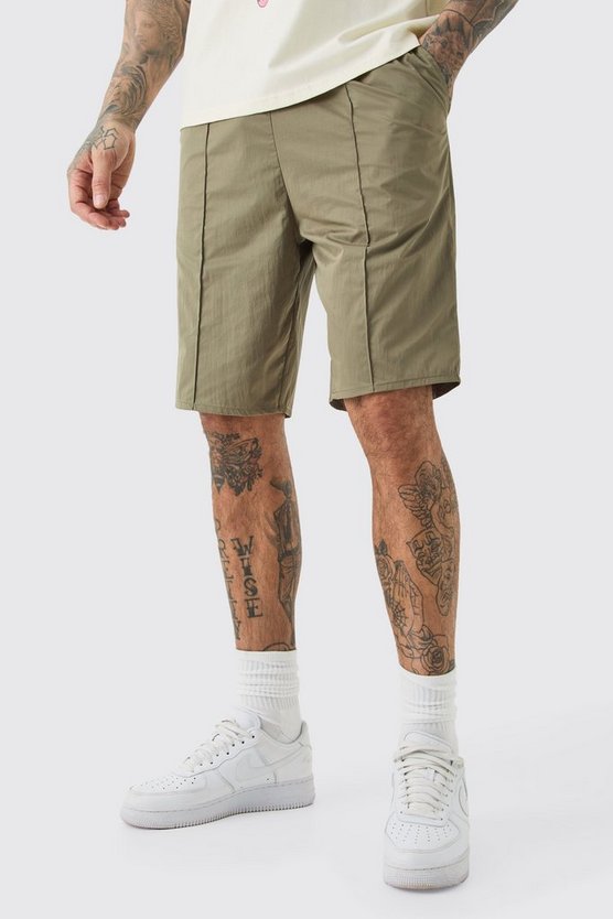 Tall Nylon-Shorts mit elastischem Bund