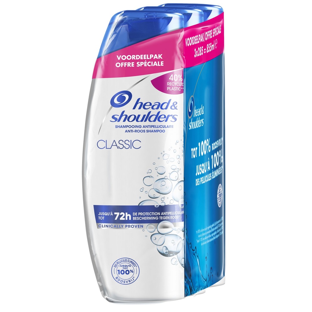 head & shoulders Head & Shoulders Classic Shampoing, 3x285ml Shampoing