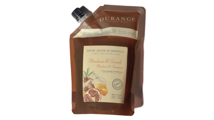 DURANCE Les Essentiels Flüssigseife Nachfüllung Mandarine & Granatapfel 500 ml