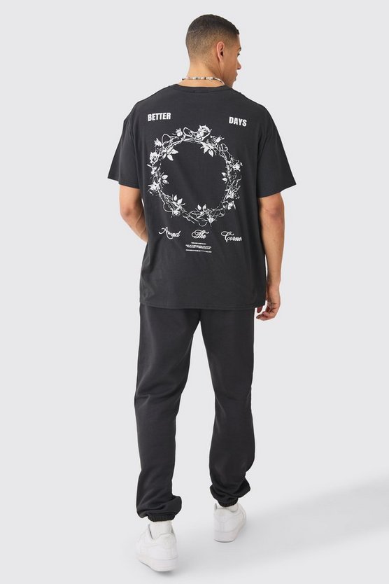Florales Oversize T-Shirt mit Print