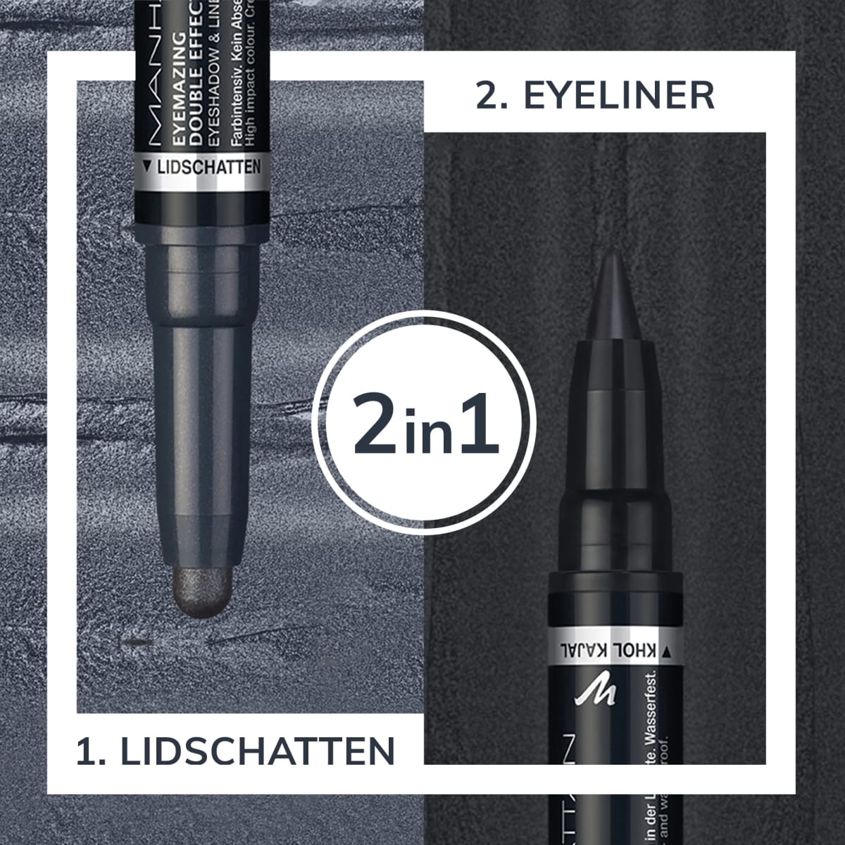 Lidschatten Eyemazing Double Effect & Kohl Kajal 001 In The Black, 1,6 g