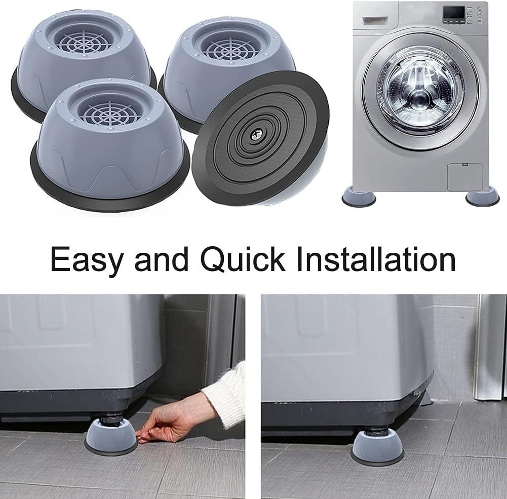 Hikeren Möbelfuß 4 Stück Waschmaschine Füße Pad Fußpolster Universal Vibrationsdämpfer