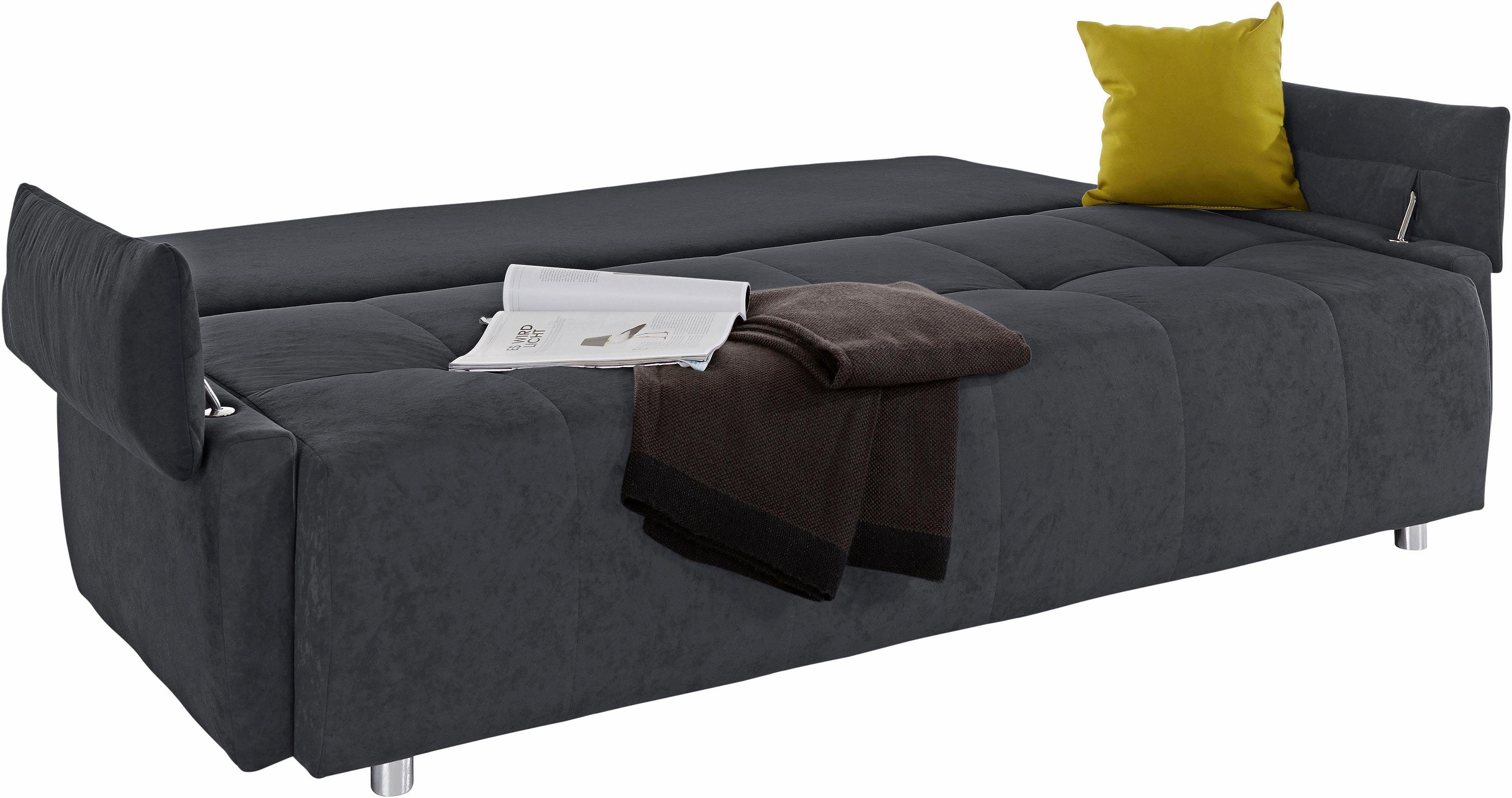 COLLECTION AB Schlafsofa Funtastic, mit Federkern, Bettfunktion, inklusive 2 Rücken- und 1 Zierkissen