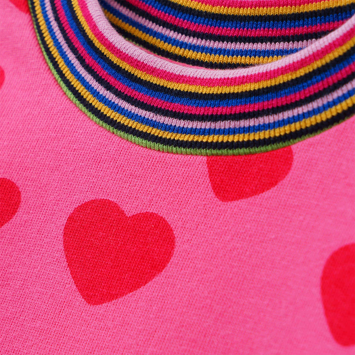 Mädchen Sweatkleid mit Herz-Print