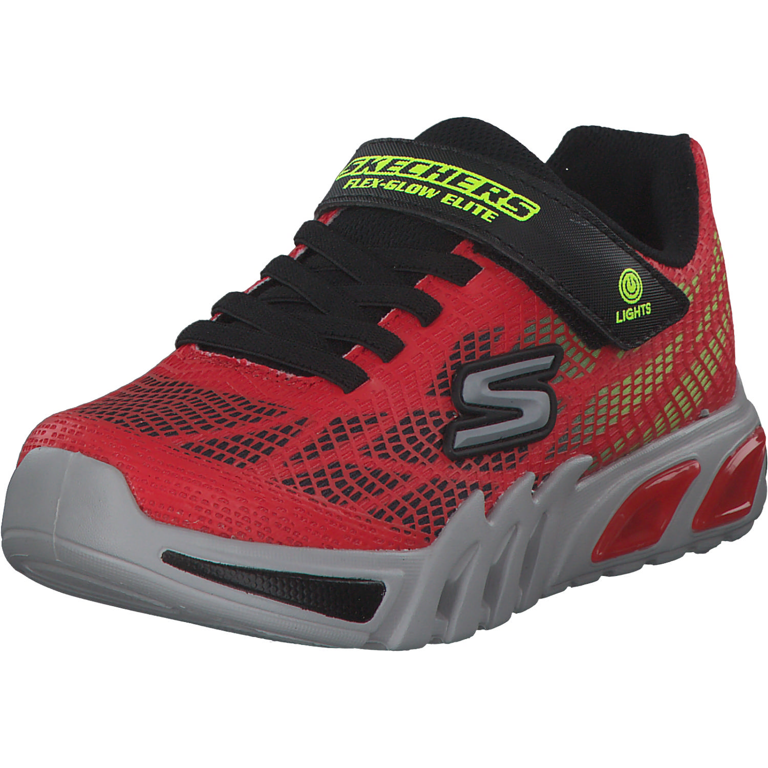 Skechers 400137L, Sneakers Low, Kinder, red/black/yellow