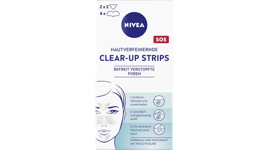 NIVEA Hautverfeinernde Clear Up Strips 6 Sachets