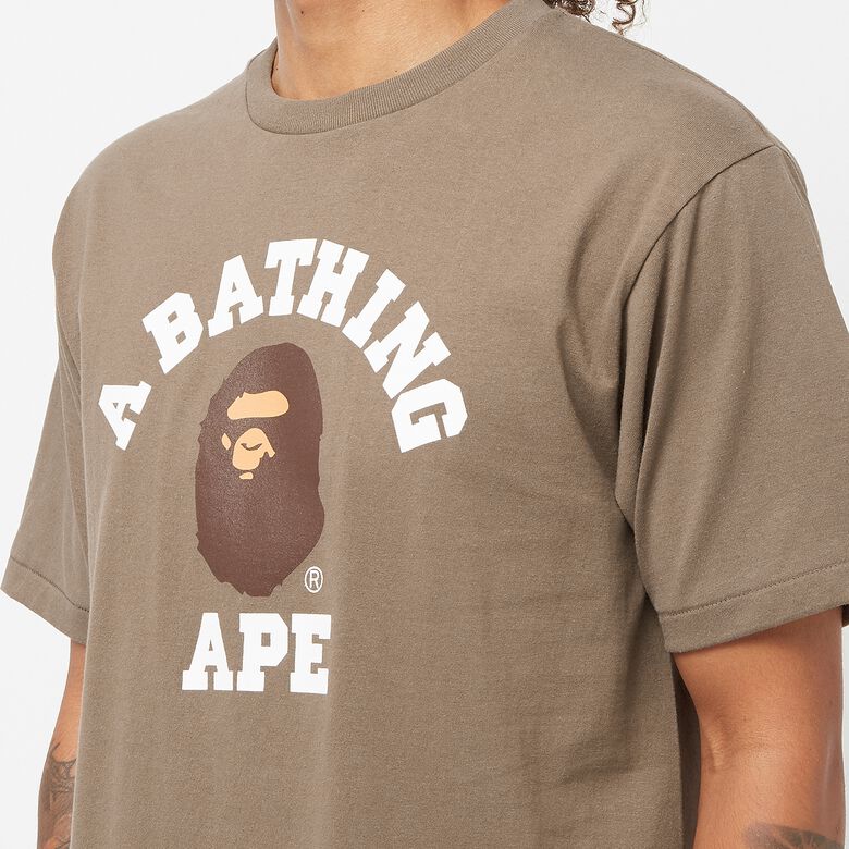 A Bathing Ape College Tee M brown