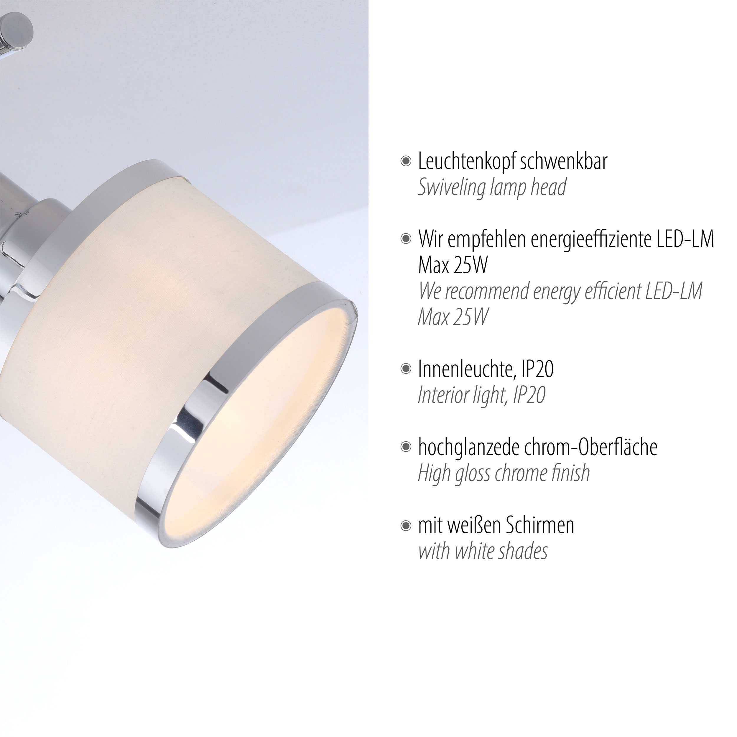 JUST LIGHT.Deckenleuchte 2flg