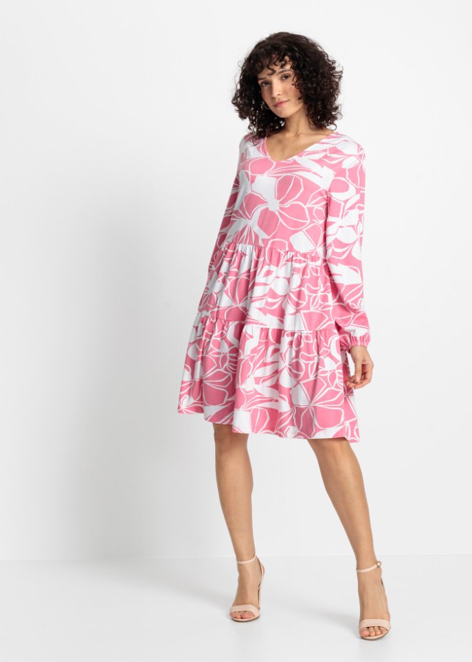 Geblümtes Jerseykleid