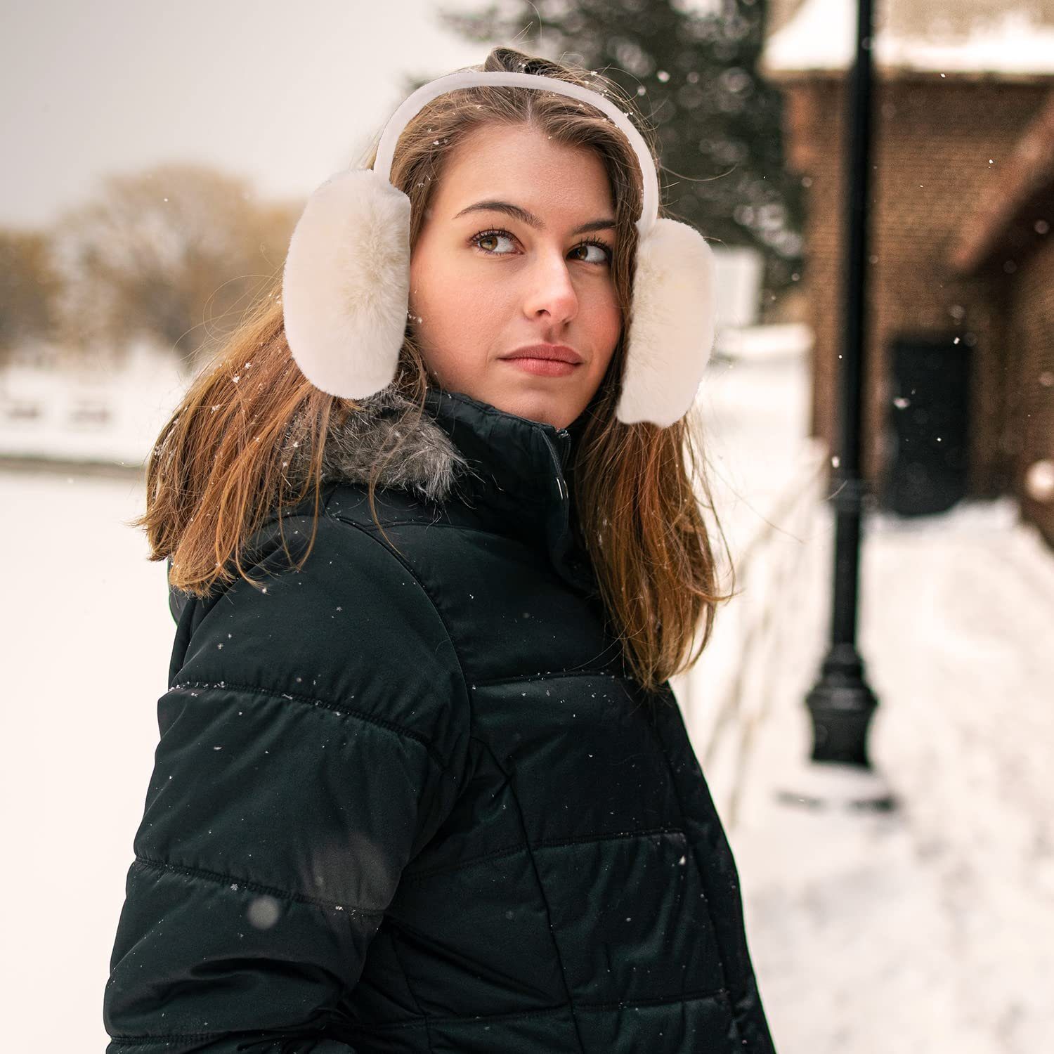 FeelGlad Ohrenwärmer Ohrenschützer, Winter Warme Ohrabdeckungen für Frauen Mädchen faltbar