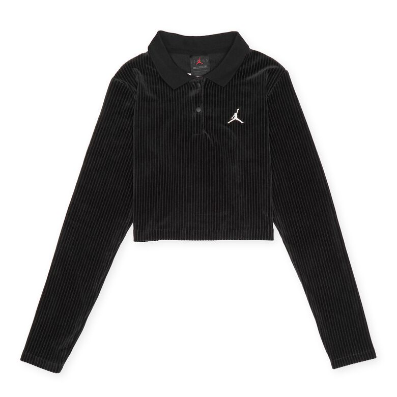JORDAN Wmns Flight Long Sleeve Velour Top black