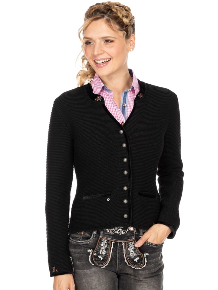Spieth & Wensky Strickjacke MALTA in schwarz günstig kaufen