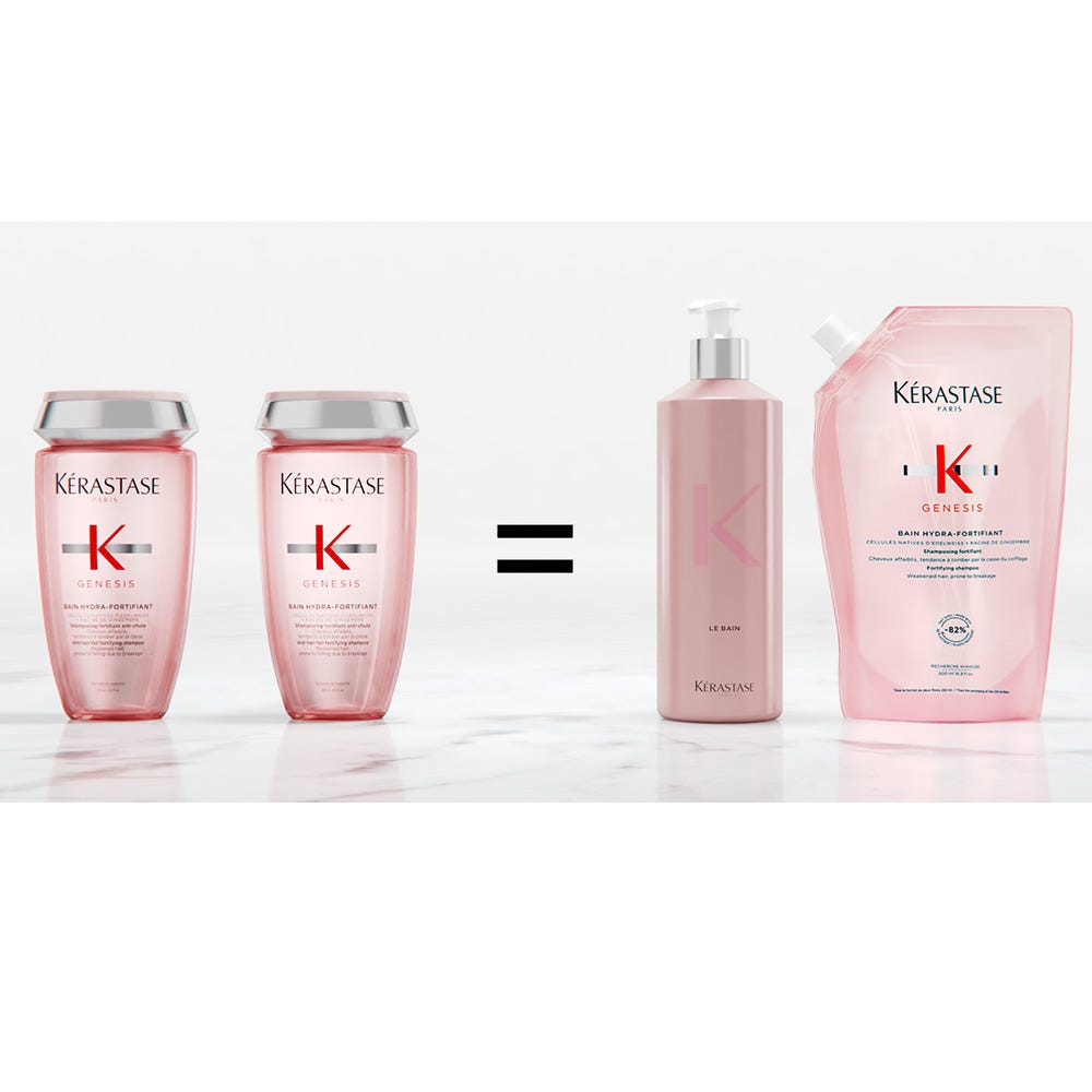 Kérastase Genesis Bain Hydra-Fortifant Refill Pouch 500 ml + Alu-Flasche