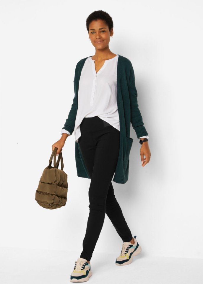Bengalin-Treggings mit extra breitem High-Waist-Bequembund, knöchellang