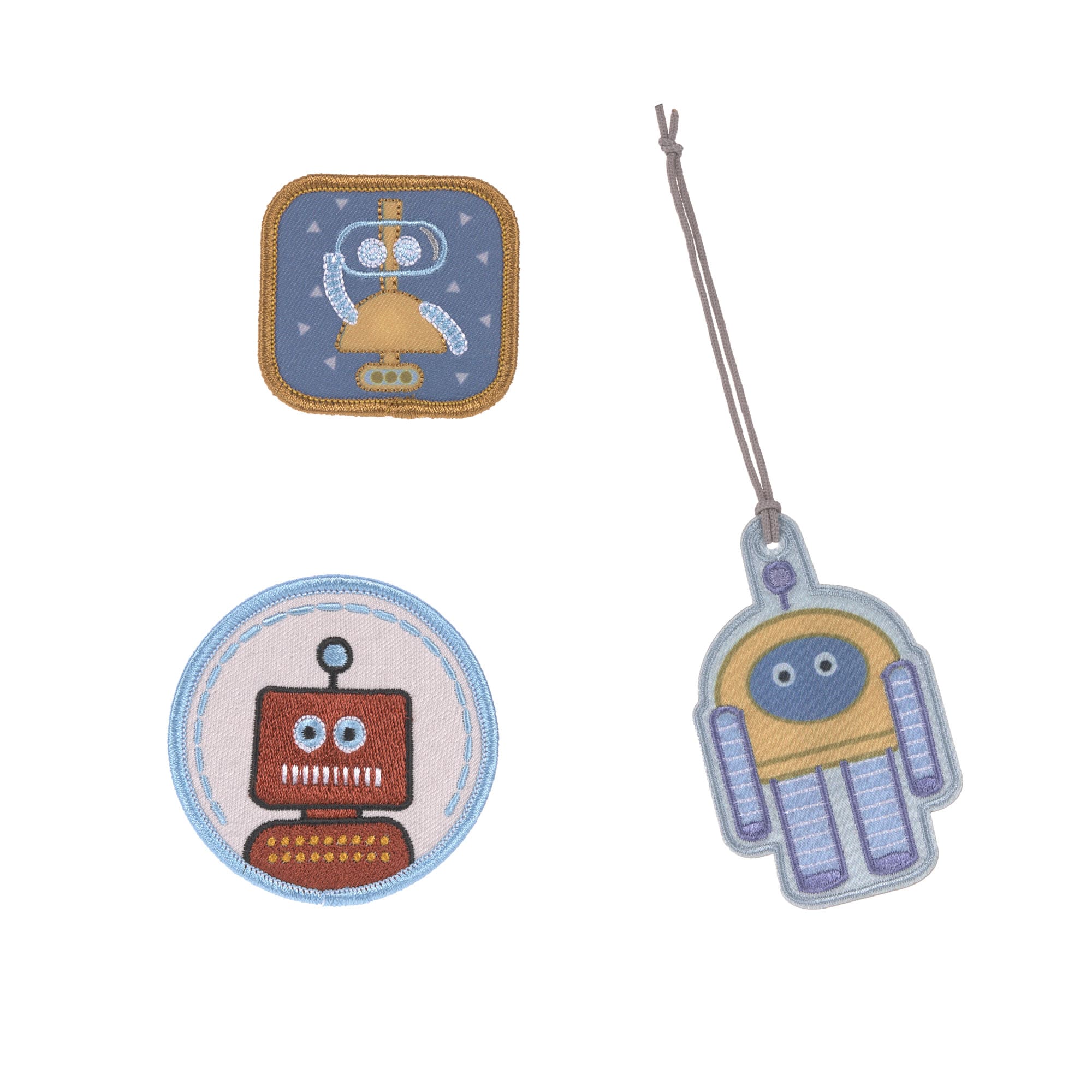 Anhänger & Patches - Schul Set Unique, Robot