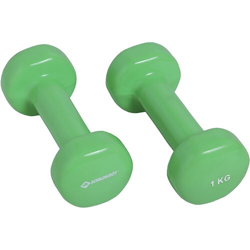 SCHILDKRÖT VINYL HANTEL SET, 2X 1,0KG (GREEN), IN 4C-BOX, M-2022