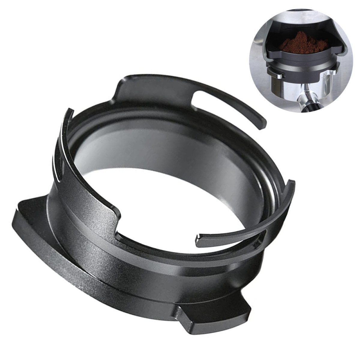Rwoythk Stempelkanne Kaffee Dosierring 54mm Espresso Kaffee Accessrioes Dosiertrichter