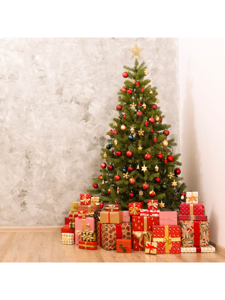 relaxdays 103-tlg. Weihnachtskugeln Set in Rot/ Weiß günstig kaufen onesize