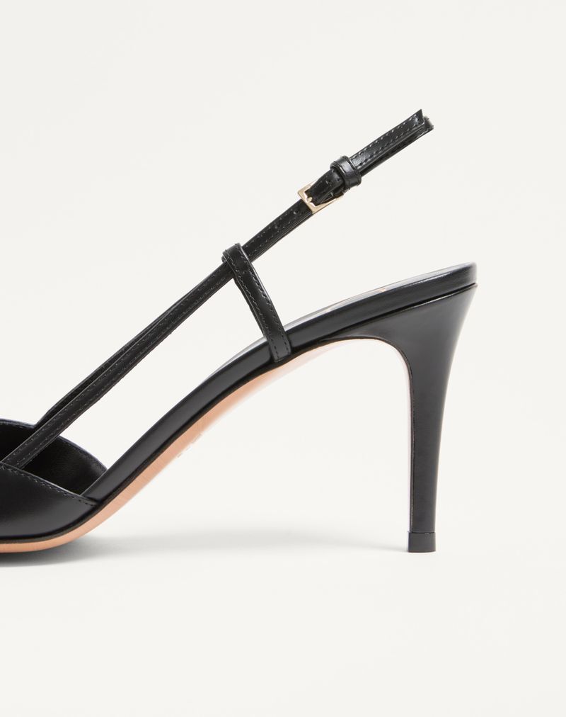 VLogo Signature Slingback Decote em pele de bezerro 80 mm