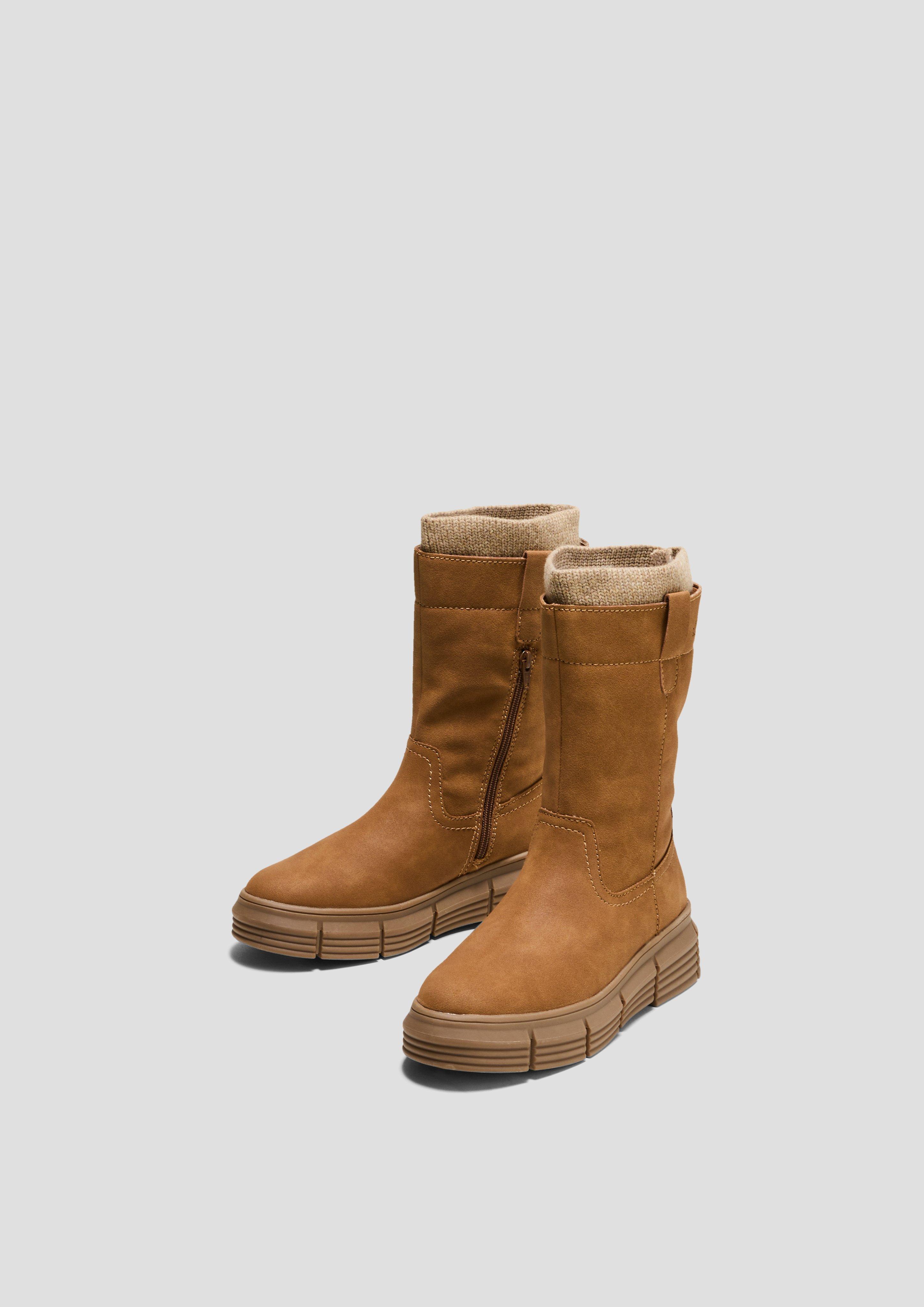 Stiefel in Veloursleder-Optik  6008698-311