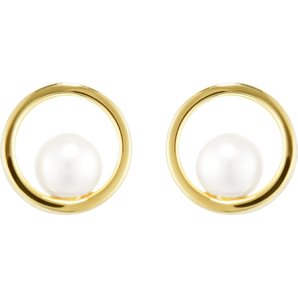 Valeria Boucles d'oreilles à fermoir à poussette 375 Or jaune Boucles d'oreilles