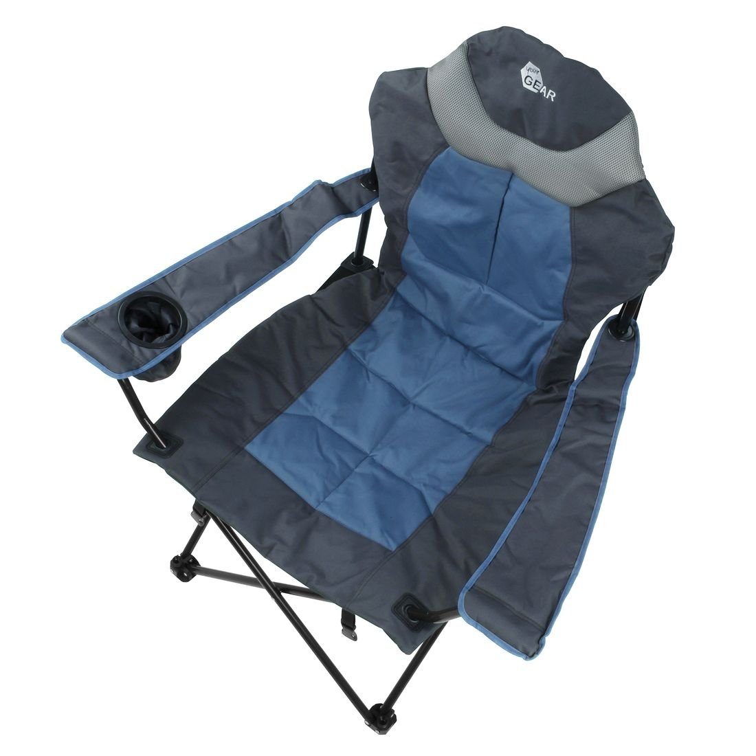 yourGEAR Faltstuhl yourGEAR Campingstuhl Pineto XXL Klappstuhl Fußauflage Rückenlehne