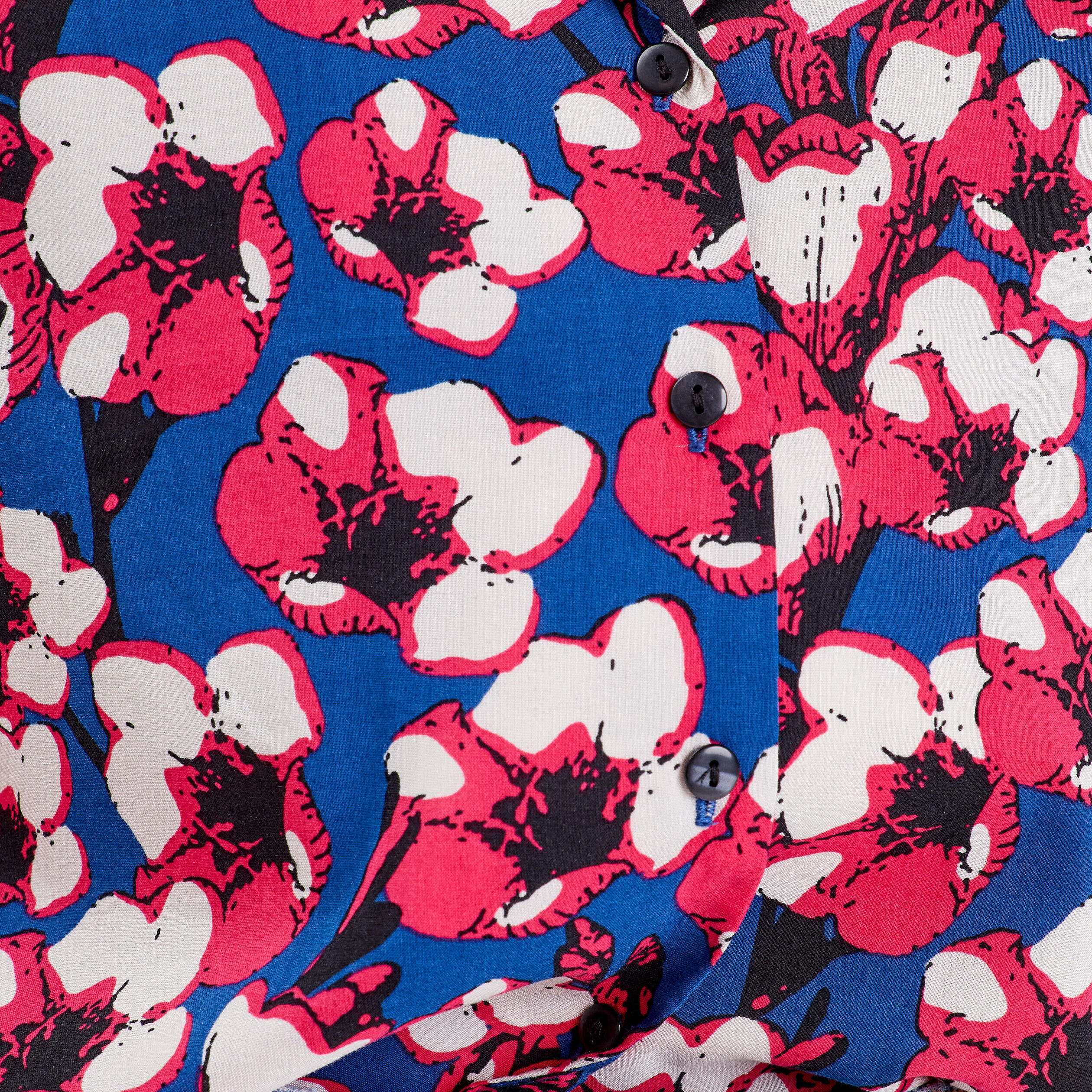 Chemise manches courtes bleu electrique femme | Cache Cache