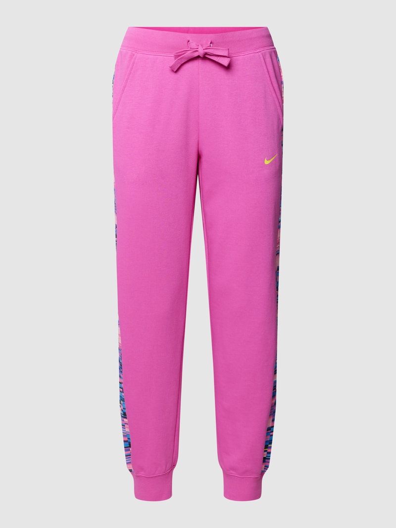Sweatpants mit Label-Print in pink