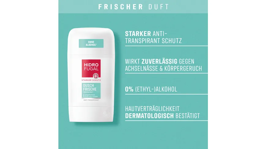 HIDROFUGAL Stick Dusch Frische Frischer Duft Anti-Transpirant 50ml 50 ml