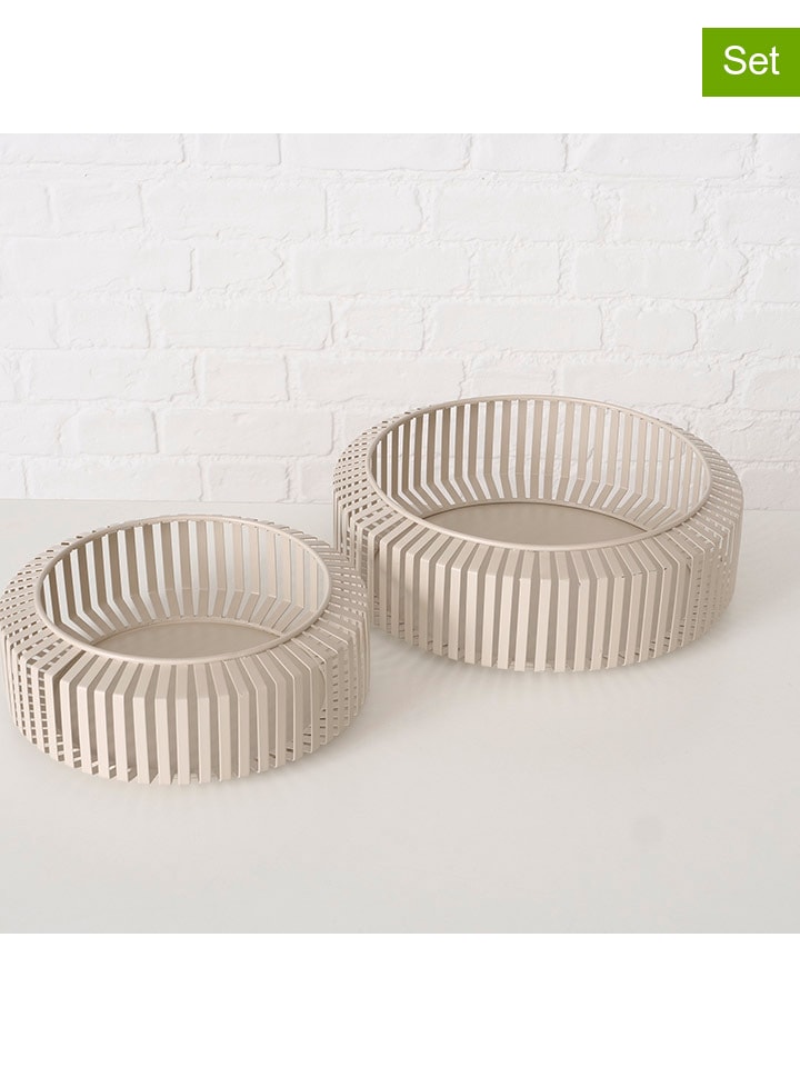 Boltze 2er-Set: Dekoschalen ''Viki'' in Beige günstig kaufen onesize