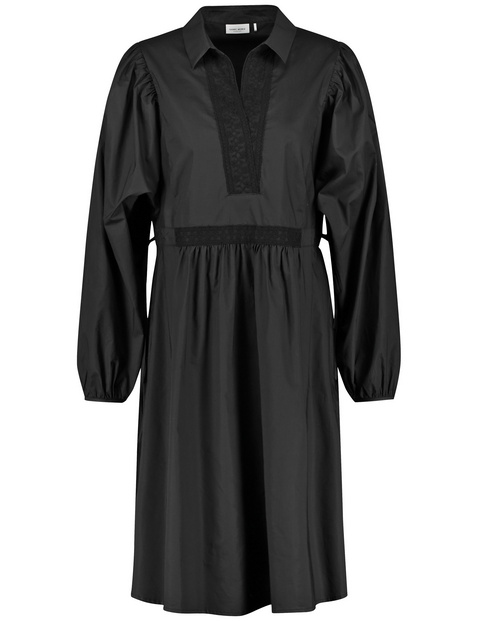 Blusenkleid mit Spitzenbesatz