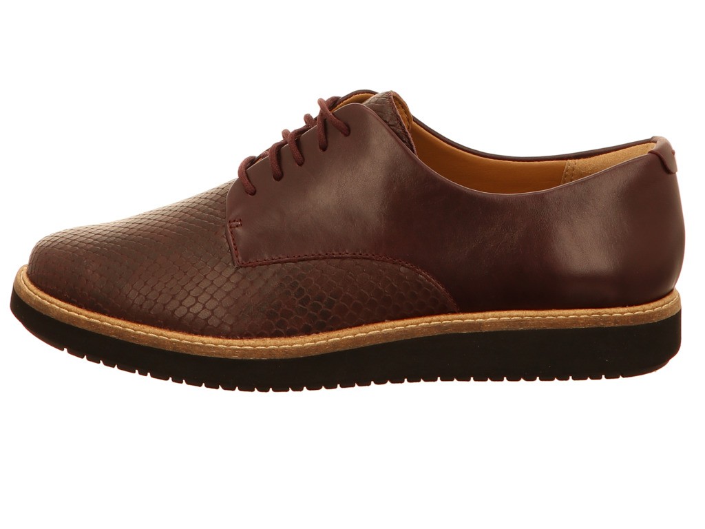 CLARKS Freizeit Schnürer rot Glick Darby