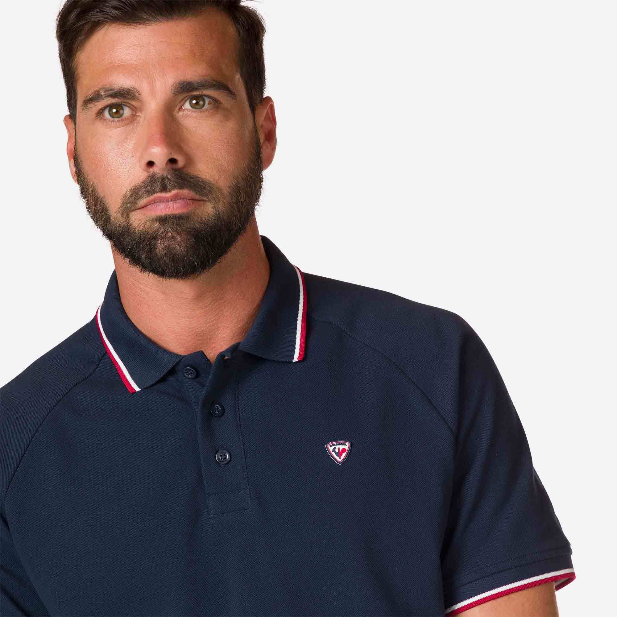 Polo logo à manches raglan homme