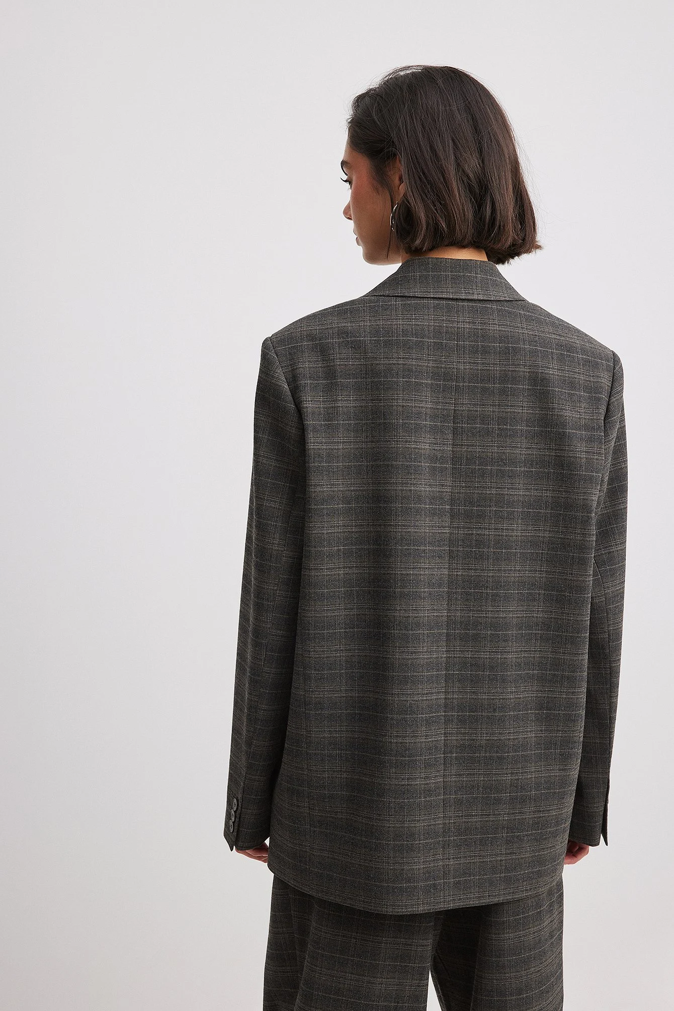 Doppelreihiger, karierter Oversize-Blazer