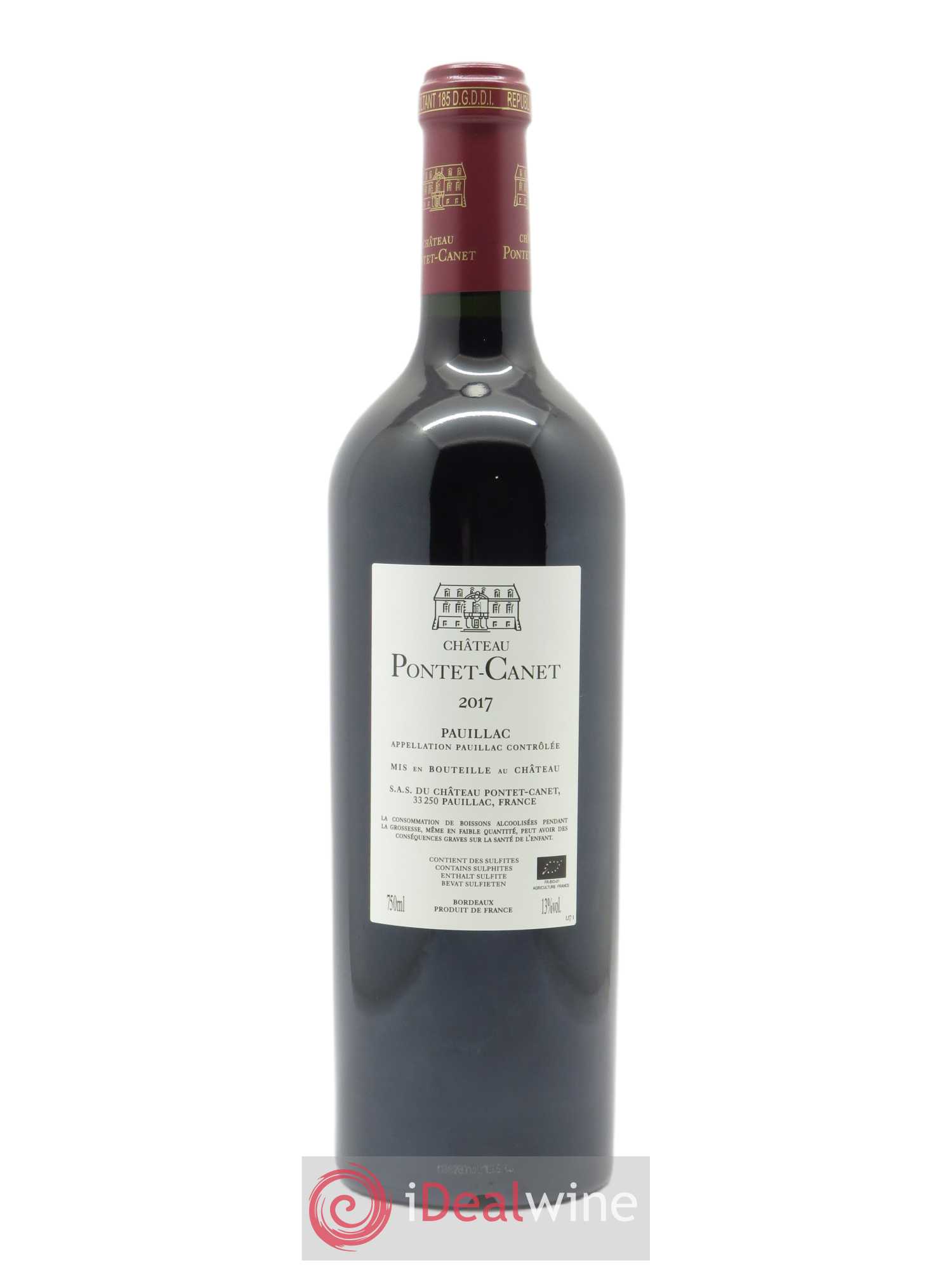 Château Pontet Canet 5ème Grand Cru Classé (CBO à partir de 6 bts) 2017 - Lot de 1 Bouteille
