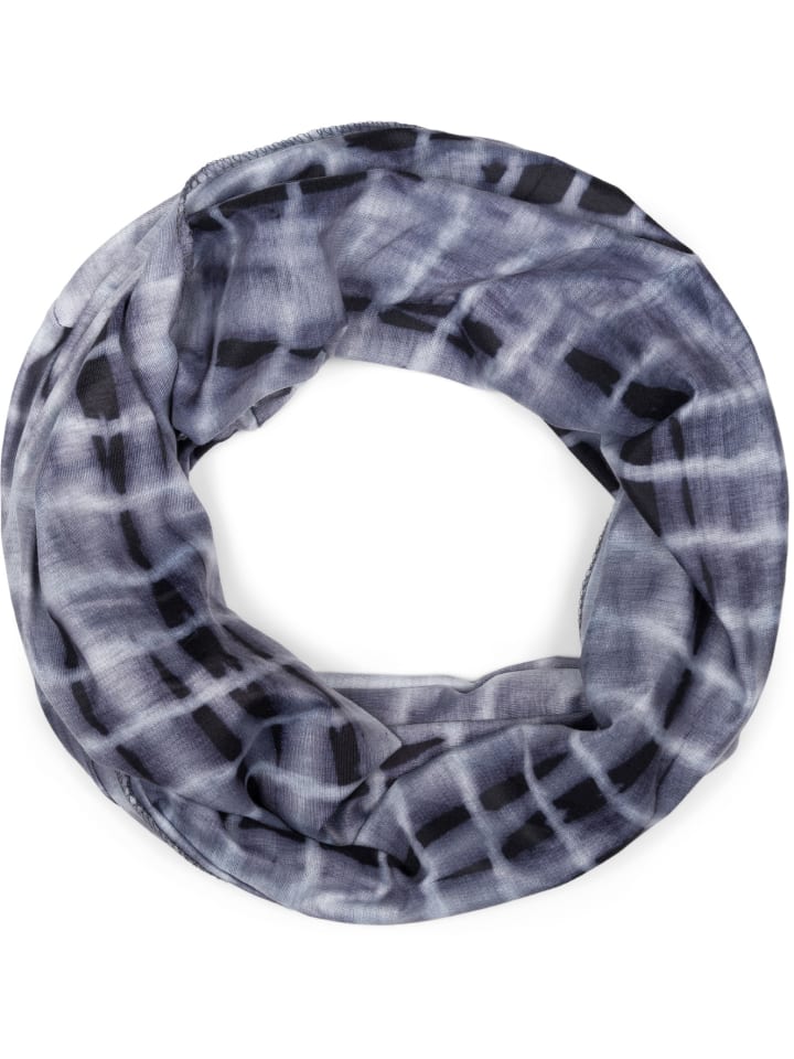 styleBREAKER Loop Schal in Schwarz-Grau günstig kaufen onesize