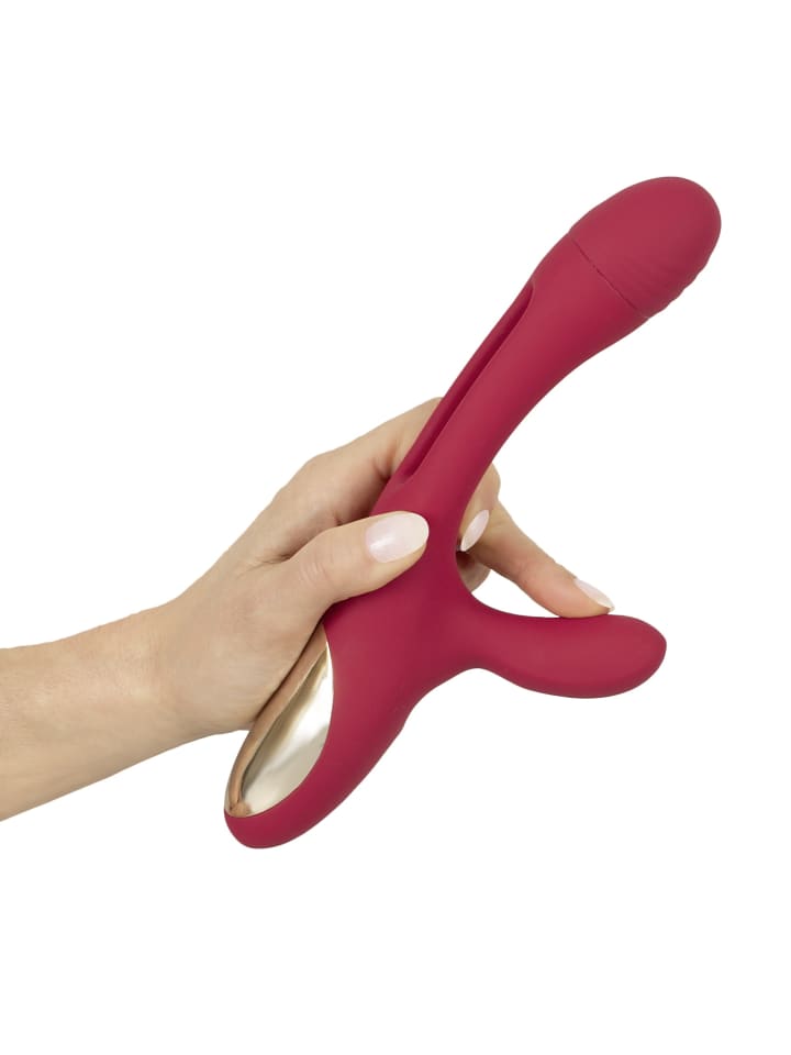 Sweet Smile Rabbitvibrator Rabbit Vibrator with G-Spot Stimulation in rot günstig kaufen 24 cm