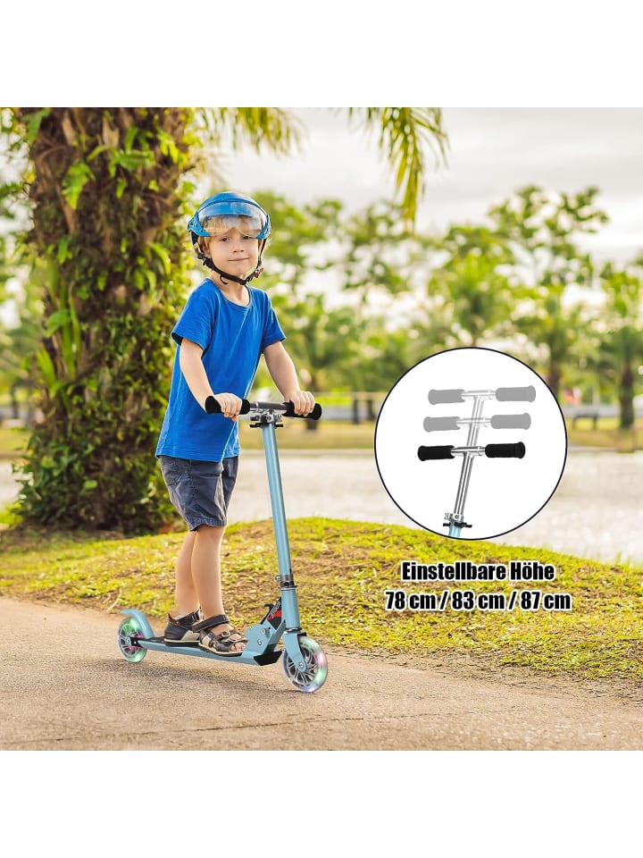 COSTWAY Kinderroller ab 4 Jahre in Hellblau günstig kaufen 70 cm