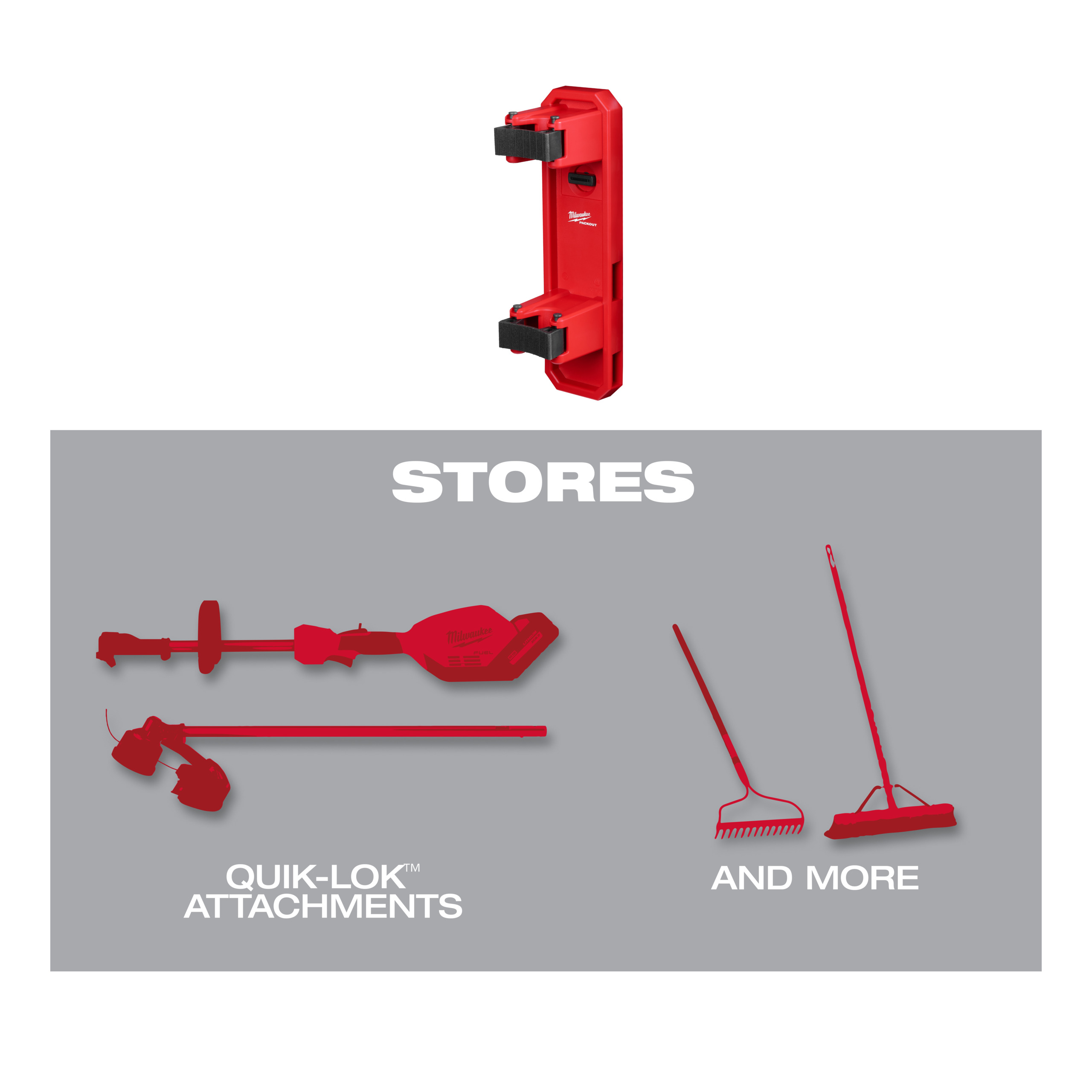 Milwaukee-tilbehør 4932493382 PACKOUT™-holder med enkle lange håndtak