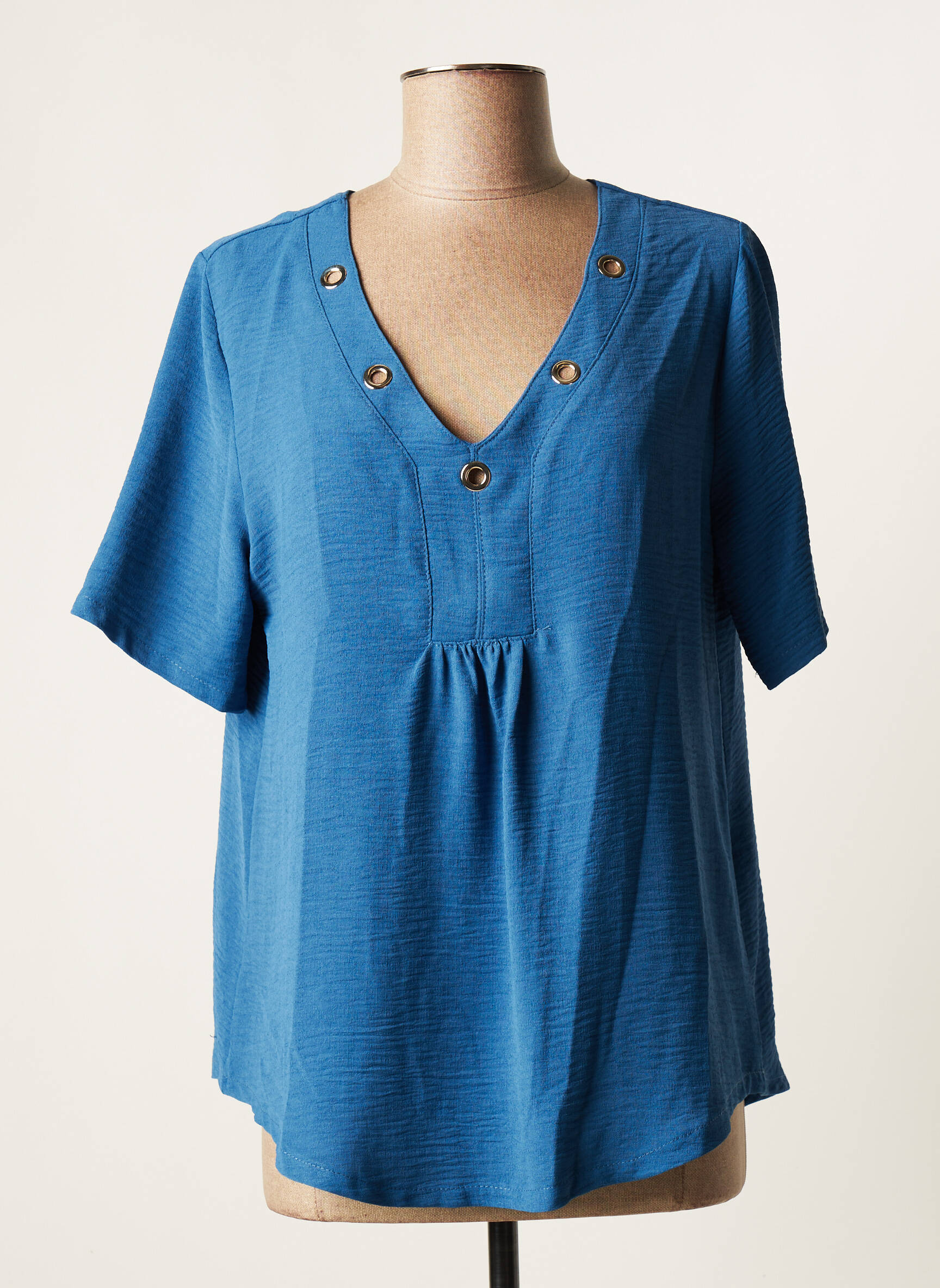 Halogene Tuniquemanchecourte Femme couleur bleu
