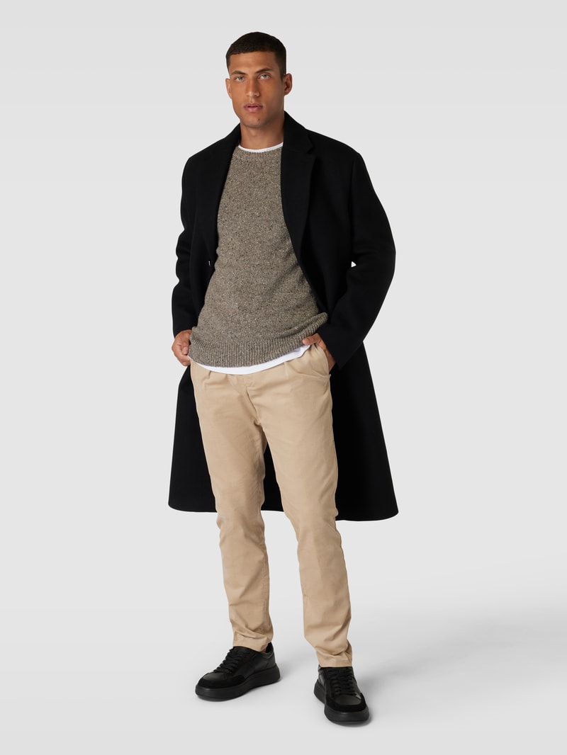 Chino mit Paspeltaschen in mittelbraun