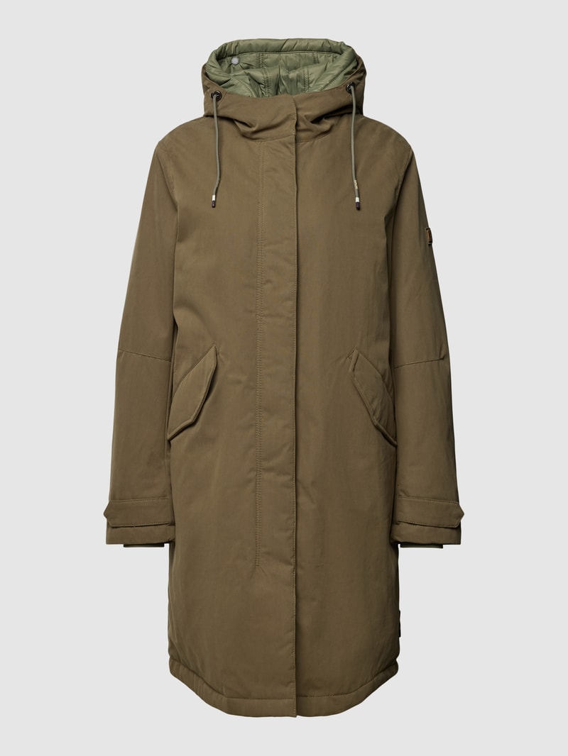 Parka mit Ärmelriegeln in olivgrün
